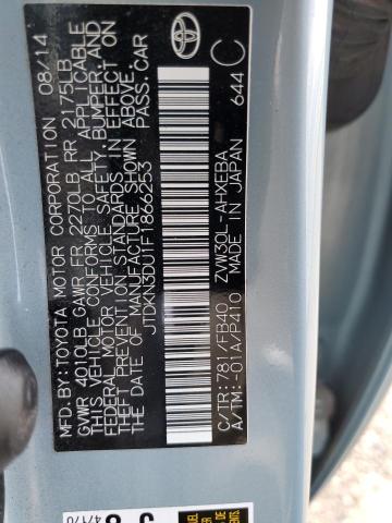 Photo 14 from auction – 2015 TOYOTA PRIUS with VIN JTDKN3DU1F1866253