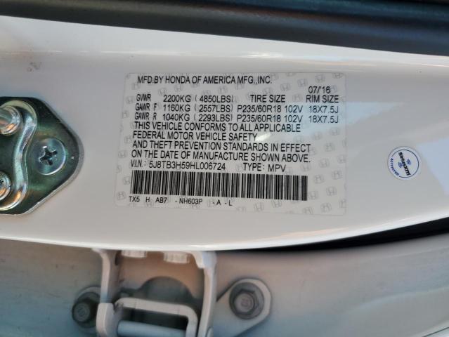 Photo 14 from auction – 2017 ACURA RDX TECHNO with VIN 5J8TB3H59HL006724
