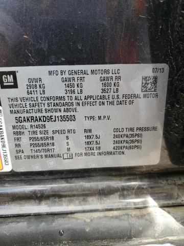 Photo 14 from auction – 2014 BUICK ENCLAVE with VIN 5GAKRAKD9EJ135503
