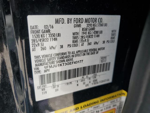 Photo 14 from auction – 2016 FORD EXPEDITION with VIN 1FMJU1KT3GEF43177