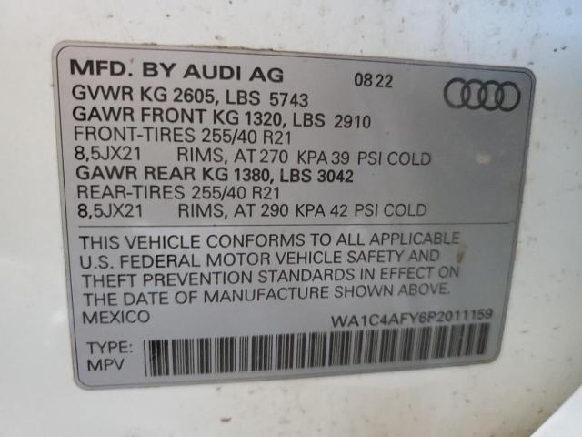 Photo 14 from auction – 2023 AUDI SQ5 PRESTI with VIN WA1C4AFY6P2011159