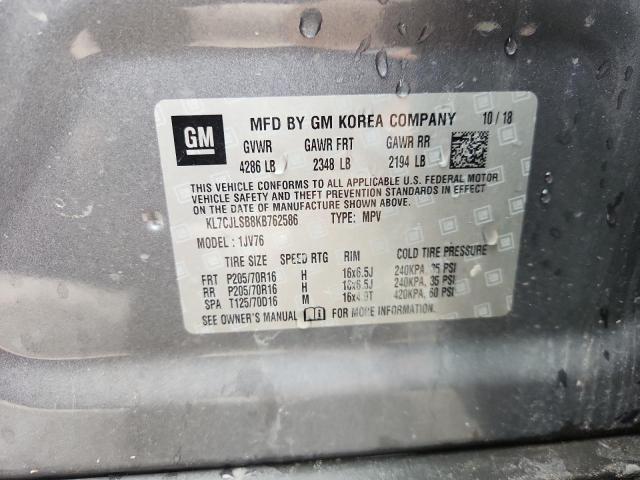 Photo 14 from auction – 2019 CHEVROLET TRAX 1LT with VIN KL7CJLSB8KB762586