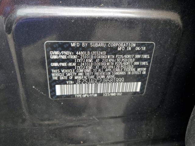 Foto 14 de la subasta – 2018 SUBARU FORESTER 2 con VIN JF2SJAGC2JH581999