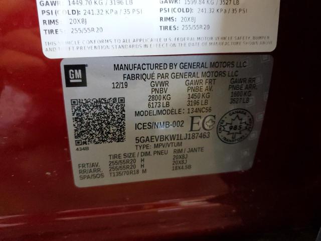 Photo 14 from auction – 2020 BUICK ENCLAVE PR with VIN 5GAEVBKW1LJ187463