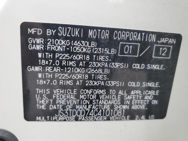 Photo 14 from auction – 2012 SUZUKI GRAND VITA with VIN JS3TD0D74C4101081