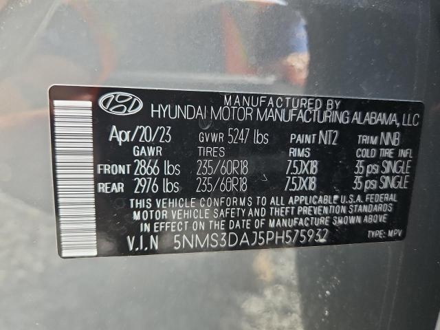 Photo 14 from auction – 2023 HYUNDAI SANTA FE S with VIN 5NMS3DAJ5PH575932