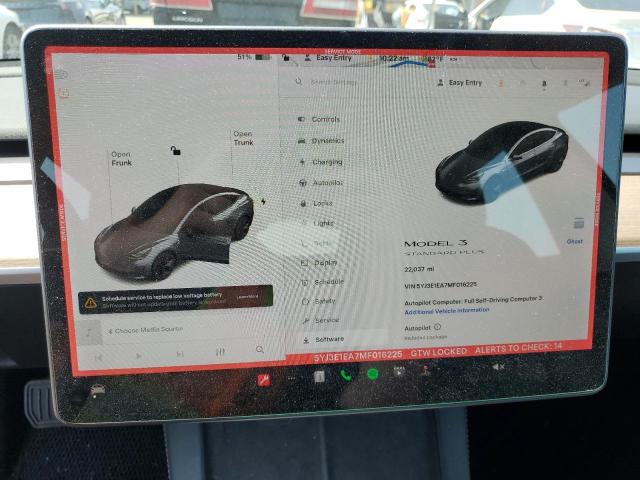 Photo 9 from auction – 2021 TESLA MODEL 3 with VIN 5YJ3E1EA7MF016225