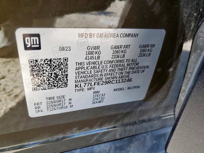 Photo 14 from auction – 2024 CHEVROLET TRAX LS with VIN KL77LFE29RC113246