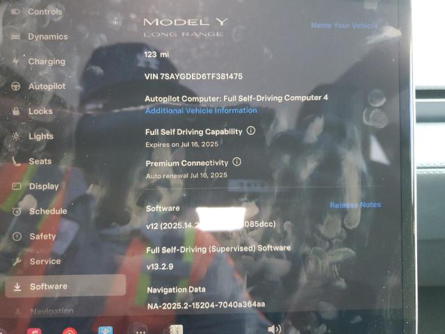 Photo 9 from auction – 2026 TESLA MODEL Y with VIN 7SAYGDED6TF381475