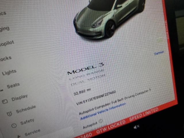 Photo 9 from auction – 2022 TESLA MODEL 3 with VIN 5YJ3E1EB6NF227460
