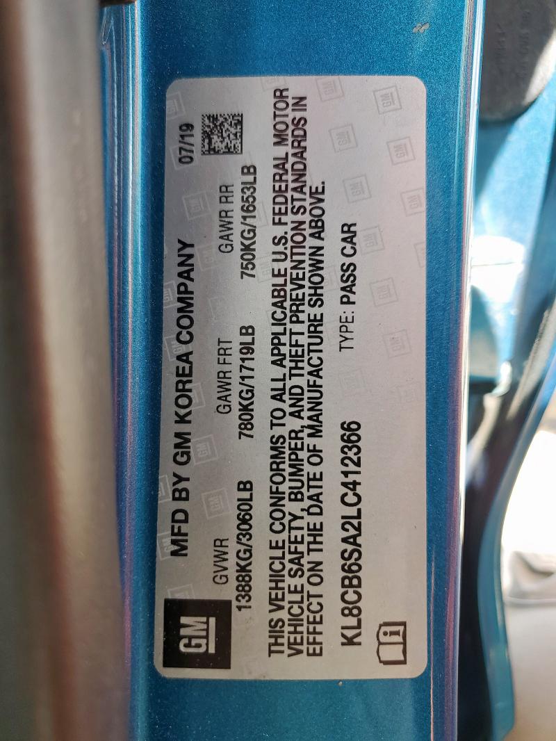 Photo 14 from auction – 2020 CHEVROLET SPARK LS with VIN KL8CB6SA2LC412366