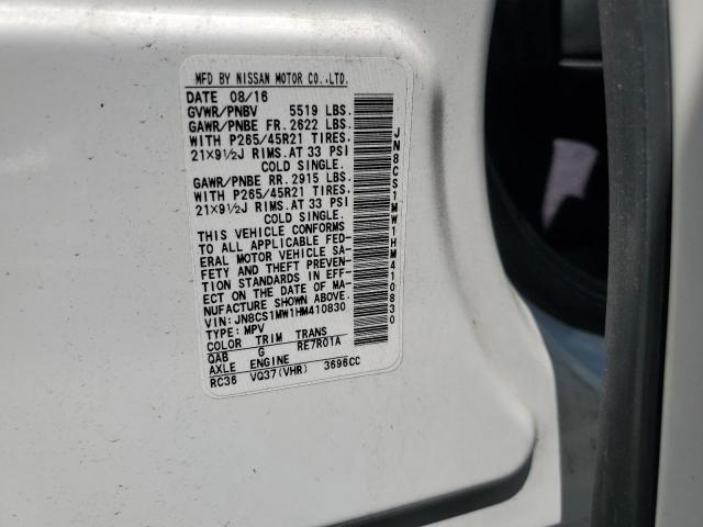 Photo 14 from auction – 2017 INFINITI QX70 with VIN JN8CS1MW1HM410830