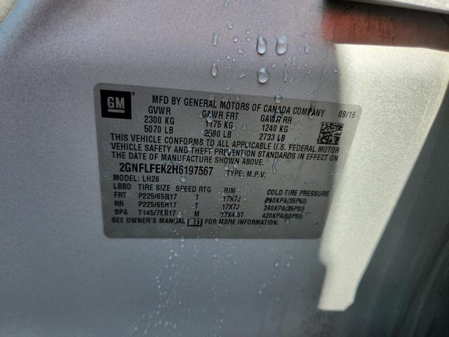Photo 14 from auction – 2017 CHEVROLET EQUINOX LT with VIN 2GNFLFEK2H6197567