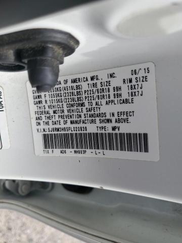 Photo 14 from auction – 2015 HONDA CR-V TOURI with VIN 5J6RM3H95FL020939
