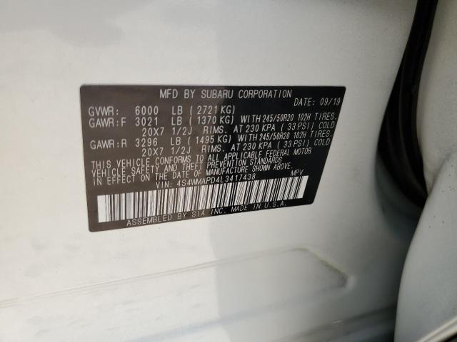 Photo 14 from auction – 2020 SUBARU ASCENT LIM with VIN 4S4WMAPD4L3417438