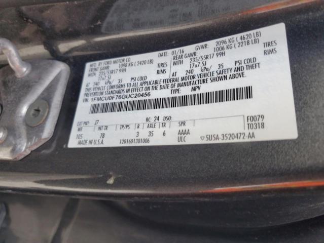 Photo 14 from auction – 2016 FORD ESCAPE S with VIN 1FMCU0F76GUC20456