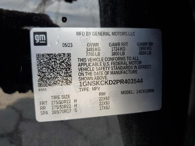 Photo 14 from auction – 2023 CHEVROLET SUBURBAN K with VIN 1GNSKCKD2PR403544
