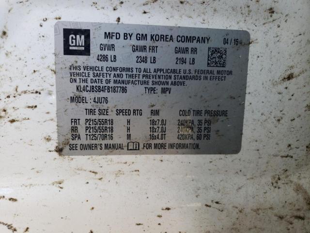 Photo 14 from auction – 2015 BUICK ENCORE CON with VIN KL4CJBSB4FB187786