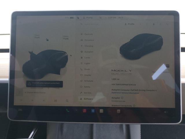 Photo 9 from auction – 2025 TESLA MODEL Y with VIN 7SAYGDEF6SF304329