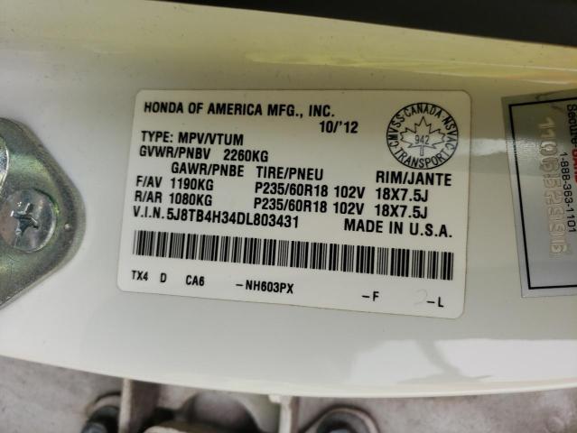 Photo 14 from auction – 2013 ACURA RDX with VIN 5J8TB4H34DL803431
