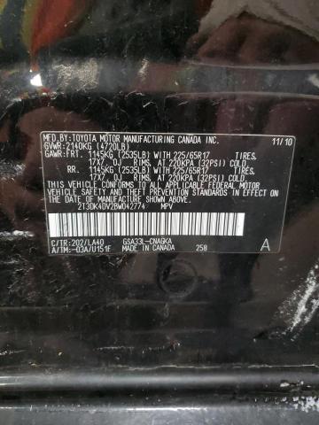 Photo 14 from auction – 2011 TOYOTA RAV4 LIMIT with VIN 2T3DK4DV2BW042774