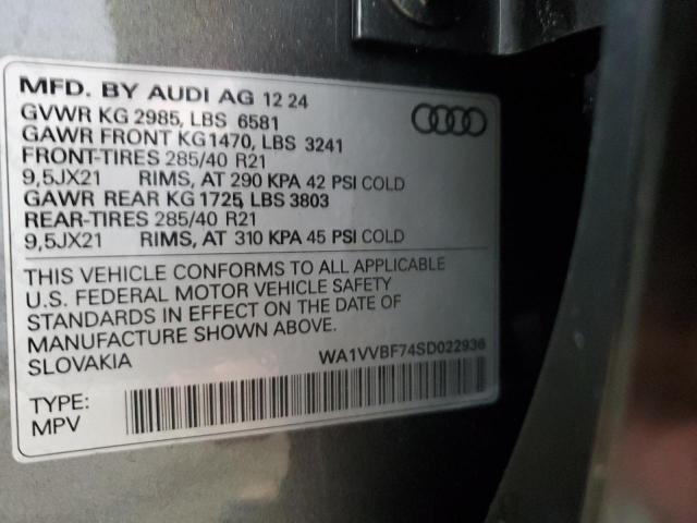 Photo 14 from auction – 2025 AUDI Q7 PRESTIG with VIN WA1VVBF74SD022936