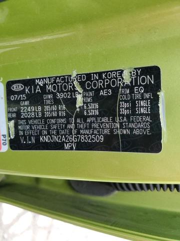 Photo 14 from auction – 2016 KIA SOUL with VIN KNDJN2A26G7832509
