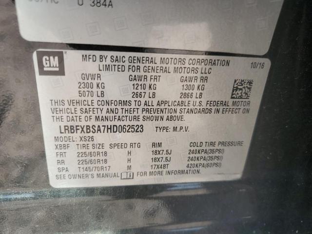 Photo 14 from auction – 2017 BUICK ENVISION E with VIN LRBFXBSA7HD062523