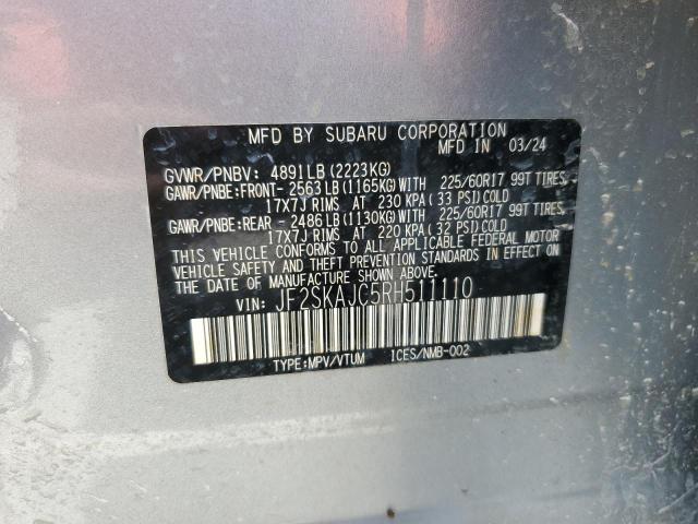 Photo 14 from auction – 2024 SUBARU FORESTER W with VIN JF2SKAJC5RH511110