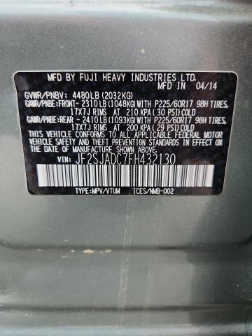 Photo 14 from auction – 2015 SUBARU FORESTER 2 with VIN JF2SJADC7FH432130