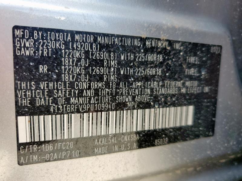 Photo 14 from auction – 2023 TOYOTA RAV4 SE with VIN 4T3T6RFV9PU109940
