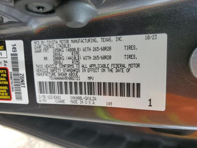 Photo 14 from auction – 2024 TOYOTA SEQUOIA SR with VIN 7SVAAAAAXRX002721