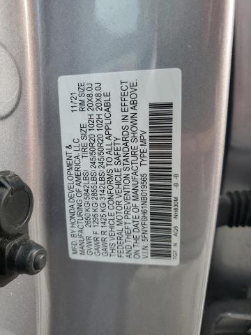 Photo 14 from auction – 2022 HONDA PILOT TOUR with VIN 5FNYF6H61NB019565