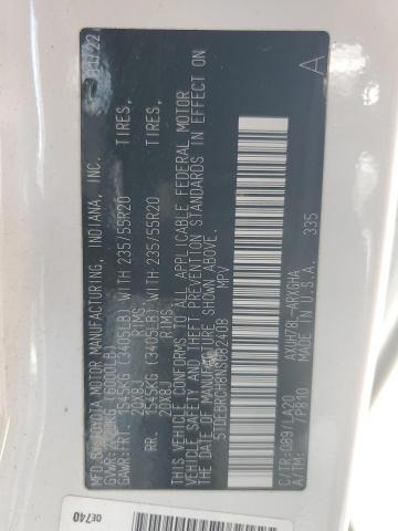Photo 14 from auction – 2022 TOYOTA HIGHLANDER with VIN 5TDEBRCH8NS082408