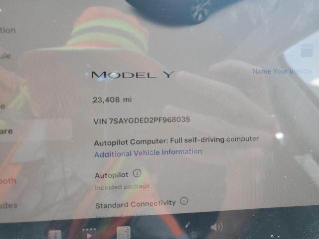 Photo 9 from auction – 2023 TESLA MODEL Y with VIN 7SAYGDED2PF968035