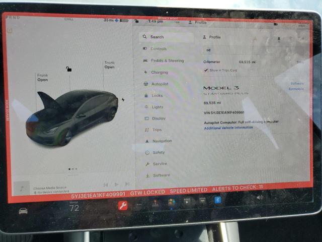 Photo 9 from auction – 2019 TESLA MODEL 3 with VIN 5YJ3E1EA1KF409991