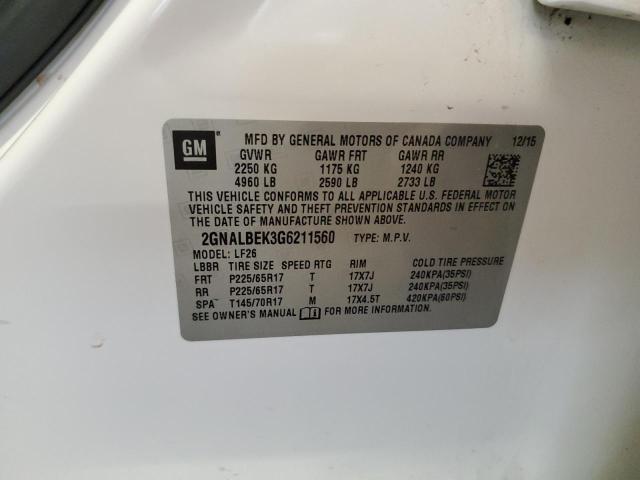 Photo 14 from auction – 2016 CHEVROLET EQUINOX LS with VIN 2GNALBEK3G6211560