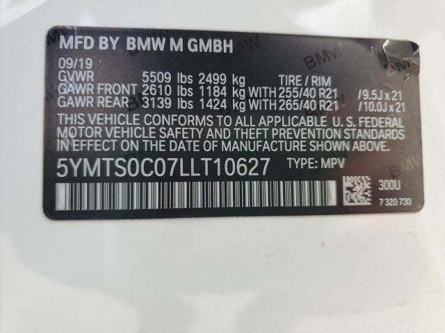 Photo 14 from auction – 2020 BMW X3 M COMPE with VIN 5YMTS0C07LLT10627