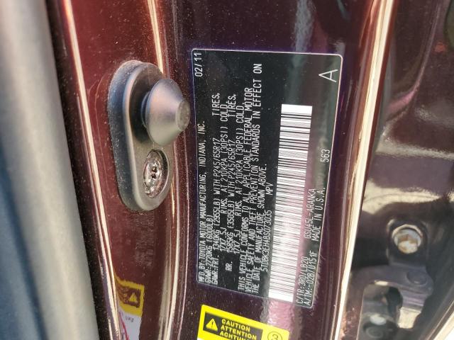 Photo 14 from auction – 2011 TOYOTA HIGHLANDER with VIN 5TDBK3EH4BS073035