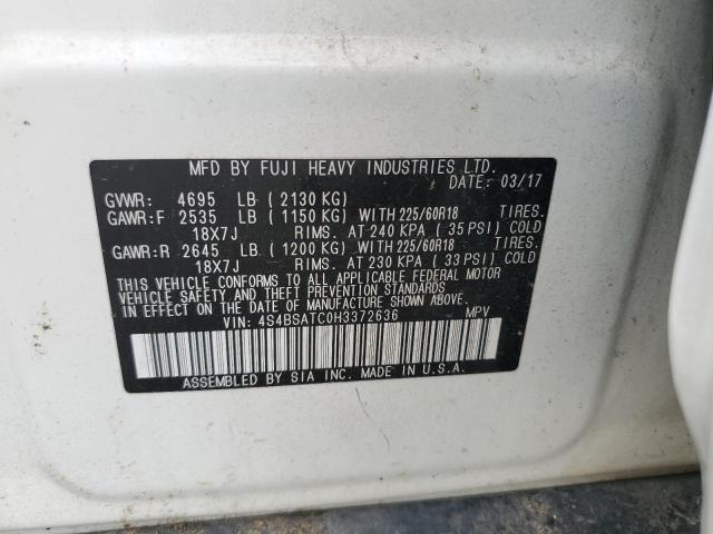 Photo 14 from auction – 2017 SUBARU OUTBACK TO with VIN 4S4BSATC0H3372636