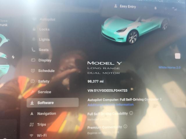 صورة رقم 9 من المزاد - 2020 TESLA MODEL Y مع VIN 5YJYGDEE5LF044723