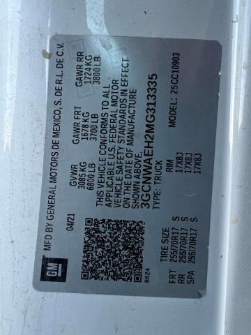 Photo 10 from auction – 2021 CHEVROLET SILVERADO with VIN 3GCNWAEH2MG313335