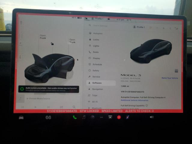 Photo 9 from auction – 2025 TESLA MODEL 3 with VIN 5YJ3E1EB6SF988470