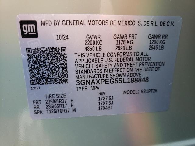 Photo 14 from auction – 2025 CHEVROLET EQUINOX LT with VIN 3GNAXPEG5SL188848