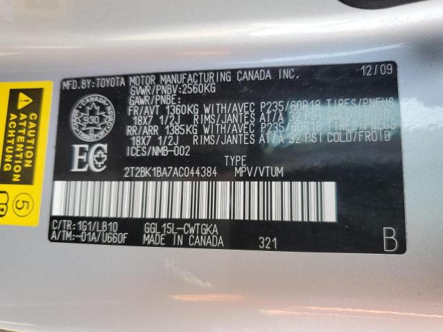 Photo 14 from auction – 2010 LEXUS RX 350 with VIN 2T2BK1BA7AC044384