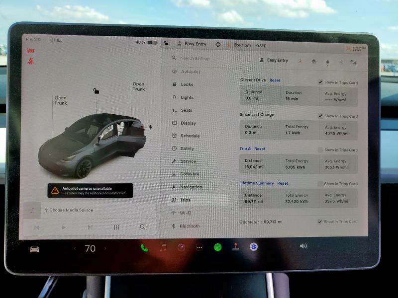 Photo 9 from auction – 2020 TESLA MODEL Y with VIN 5YJYGDEE9LF032381