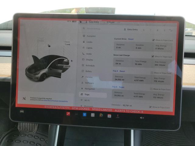 Photo 9 from auction – 2020 TESLA MODEL 3 with VIN 5YJ3E1EA7LF737711