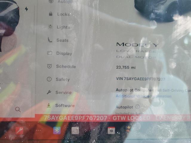 Photo 9 from auction – 2023 TESLA MODEL Y with VIN 7SAYGAEE9PF767207