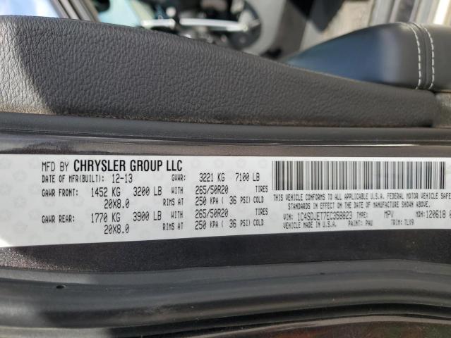Photo 14 from auction – 2014 DODGE DURANGO CI with VIN 1C4SDJET7EC358823
