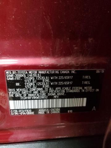 Photo 14 from auction – 2019 TOYOTA RAV4 LE with VIN 2T3H1RFV8KW039652